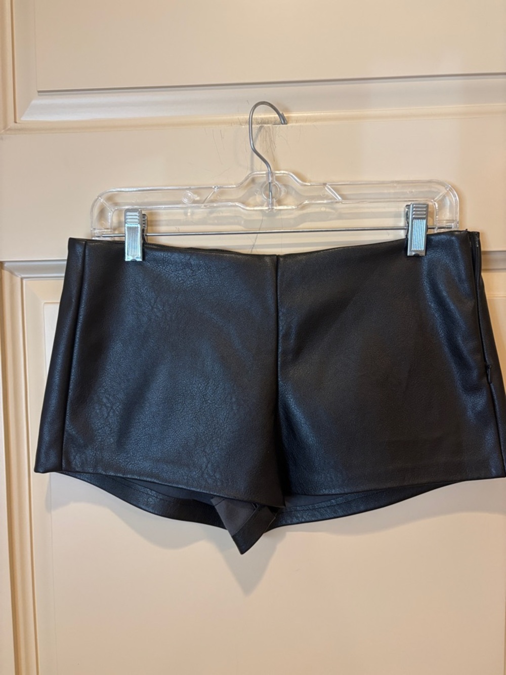 Garage Black Faux Leather Women’s Shorts